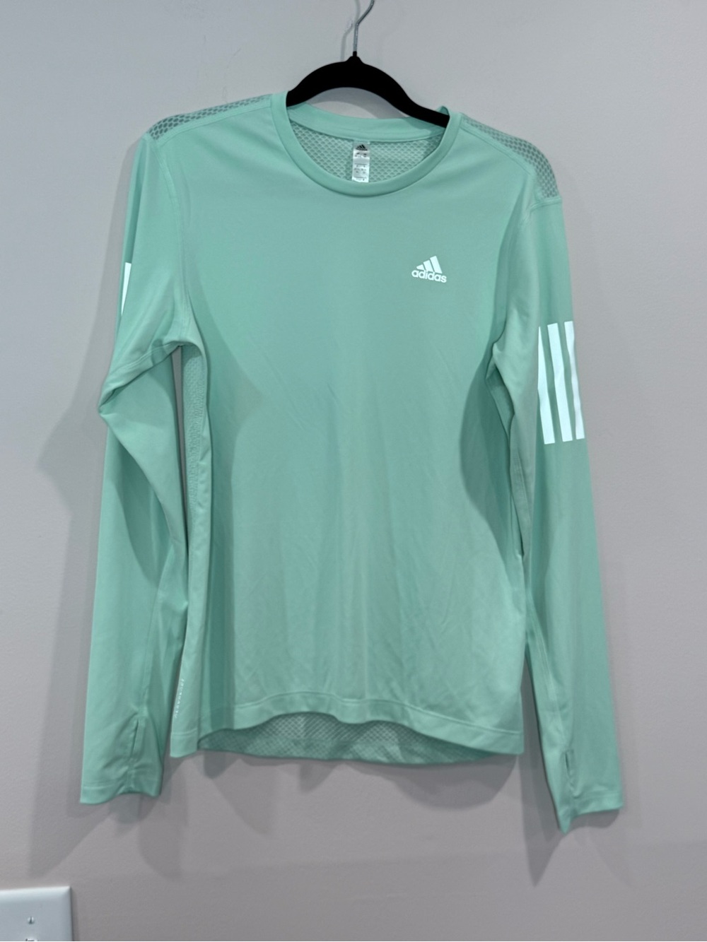 🔥adidas Women's Long Sleeve Mint Performance Tee Size XS EC🔥